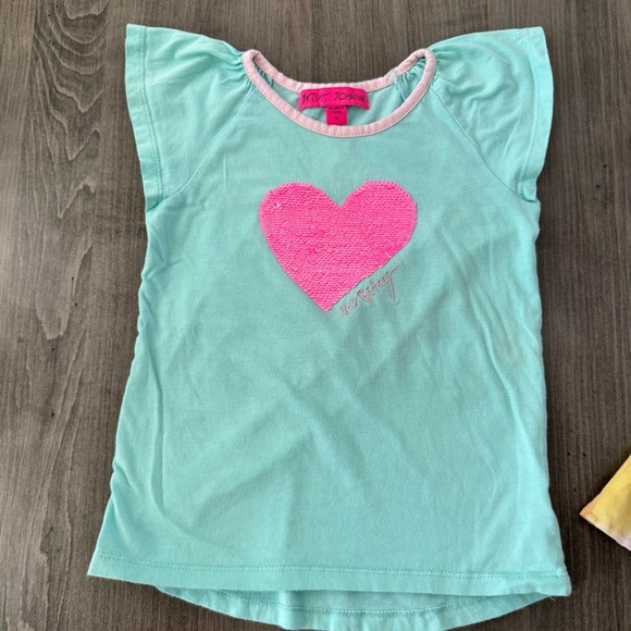 Betsey Johnson girls heart unicorn sequins Tshirt bundle set lot size 6/7 - Picture 8 of 10